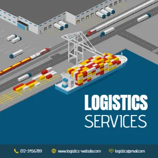 Logistics Services Social Media Template